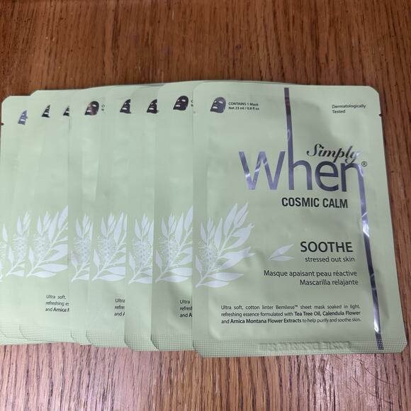 When Cosmic Calm Soothe Sheet Face Mask Set LOT OF 8 Sealed Packs Exp. 5/25/24 - Picture 1 of 3
